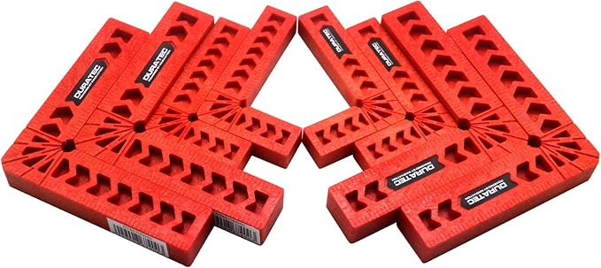 Positioning Squares, Woodworking Tool, 90 Degree Corner Clamp, Carpentry Squares, Carpenter Tool for Picture Frames, Boxes, Cabinets or Drawers, L-type right angle ruler, Set of 8（3" 4"）