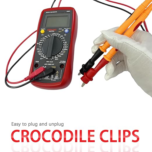 1000V 10A Multimeter Test Leads, Multimeter Leads+2pcs Alligator Clips, Test Probes Leads
