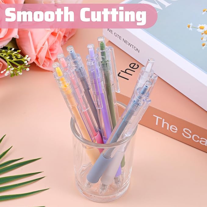 7 Pcs Knife Pen Craft Cutting Tools Utility Knife Paper Cutter Retractable Pen - Image 3