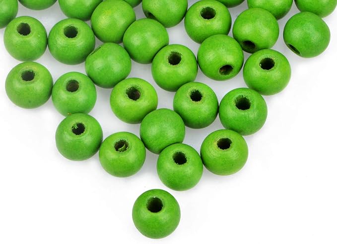 AD Beads Wood Spacer Loose Wooden Craft Beads Big Hole Beads Assorted - Image 2