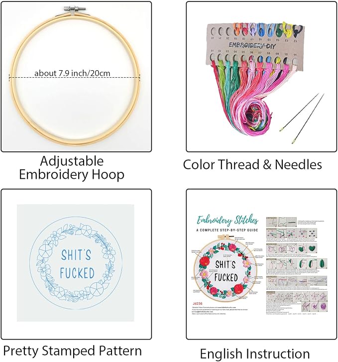 Louise Maelys Funny Embroidery Kit - Image 2