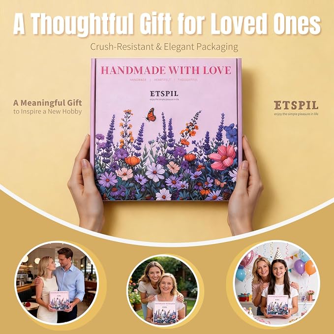 ETSPIL Embroidery Kit for Beginners, 4K Step-by-Step Video, Gift | 33 Stitches - Image 7