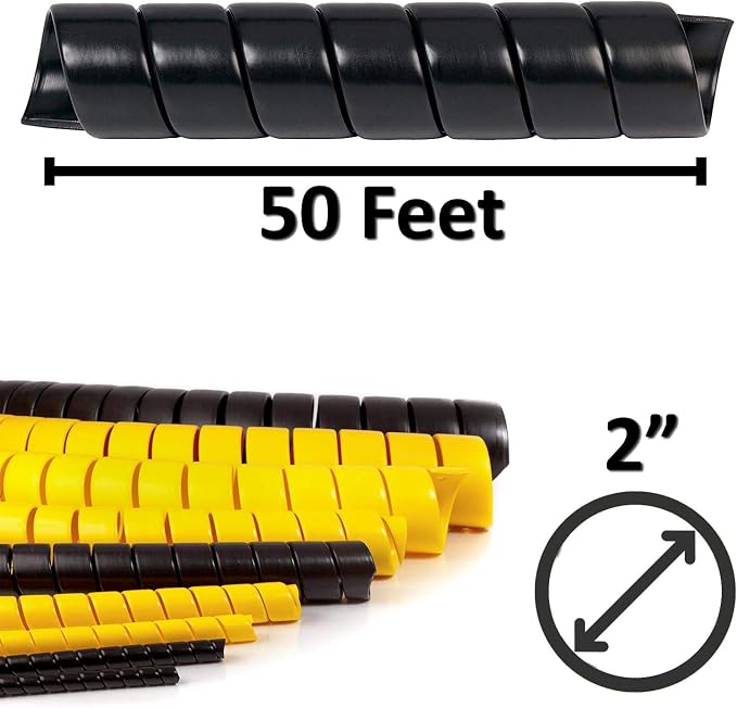 Electriduct 2" Heavy Duty Spiral Wrap HDPE Flexible Plastic Cable Sleeve Hose - Image 3