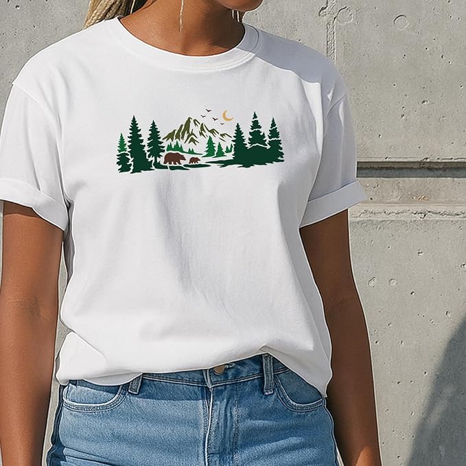 INFUNLY 15Pcs Forest Mountain Painting Stencil - Image 3