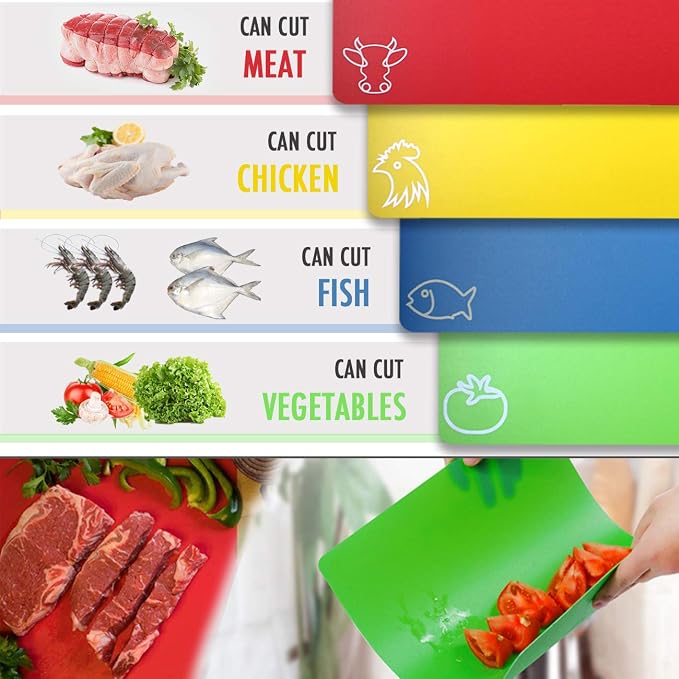 Cutting Board Mats Flexible Plastic Colored Mats - Image 6