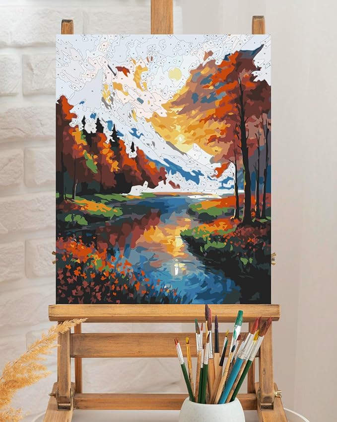 TOCARE Moonlit River Paint by Numbers Kit - Image 5