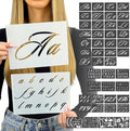 Boutique Calligraphy Stencil Template Kit | 45 Reusable Pieces | Lettering Upper by CITRUSY