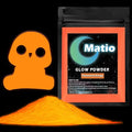 Matio Glow in The Dark Pigment Powder, 15g/0.5oz Fluorescent Orange Pigments | by Matio