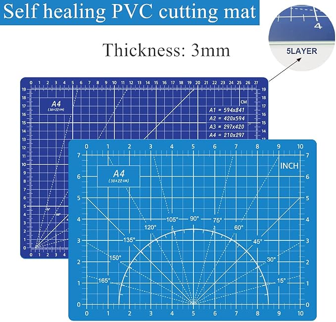 39 Pcs Rotary Cutter Set Blue - Image 5