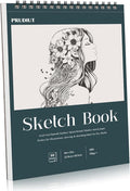 Sketch Book 9×12 inch, Spiral Bound Sketch Pad 50 Sheets, Acid-Free Sketchbook by Prudiut