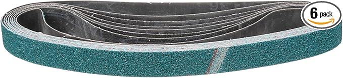 2 x 48 Inch Sanding Belt, 6 Pcs 36 Grit Zirconia Knife Sharpener Belts Work Sharpening for Belt Sander Knife Carving Tool Metal Working