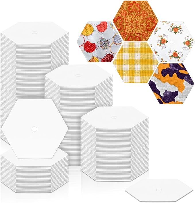 500 PCS Paper Piecing 1", Hexagon Quilting Templates by Neworkg