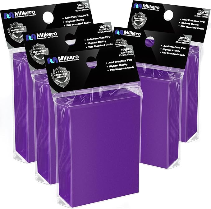 500 Count Card Sleeves, Matte Magic Card Sleeves, Smooth Shuffle & Tear by Mlikero