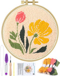ERKOON Punch Needle Kit Adults Beginners, DIY Easy Floral Embroidery Set by ERKOON