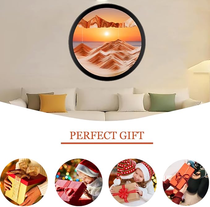 PROEATS Moving Sand Art, Wall Art Deep Sea Sandscape Room Decoration, - Image 5