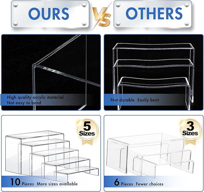 Aheroi Acrylic Risers Display Stands, Acrylic Stands - Image 3