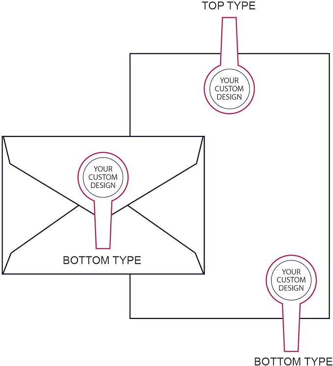 Custom Logo Embosser Seal Stamp Your Own Design Personalized 1 x 5/8" - Image 7
