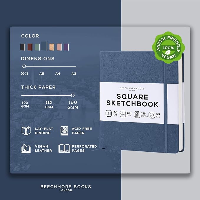 Beechmore Books Square Mixed Media Sketchbook - Image 2