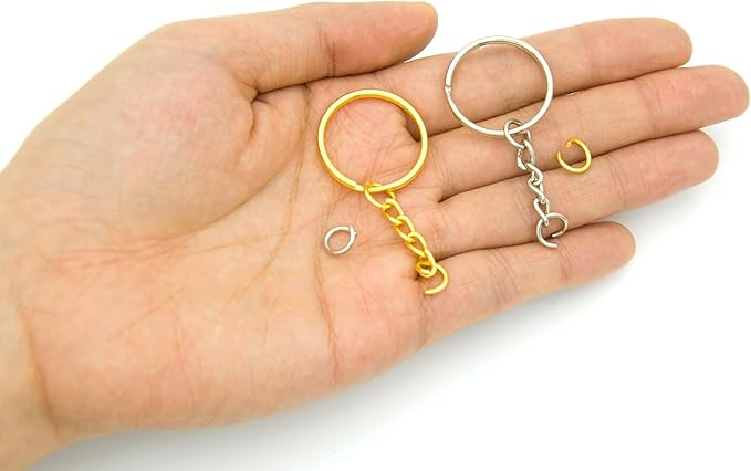 50Sets 1 inch Keychain Rings Split Round Key Ring - Image 3
