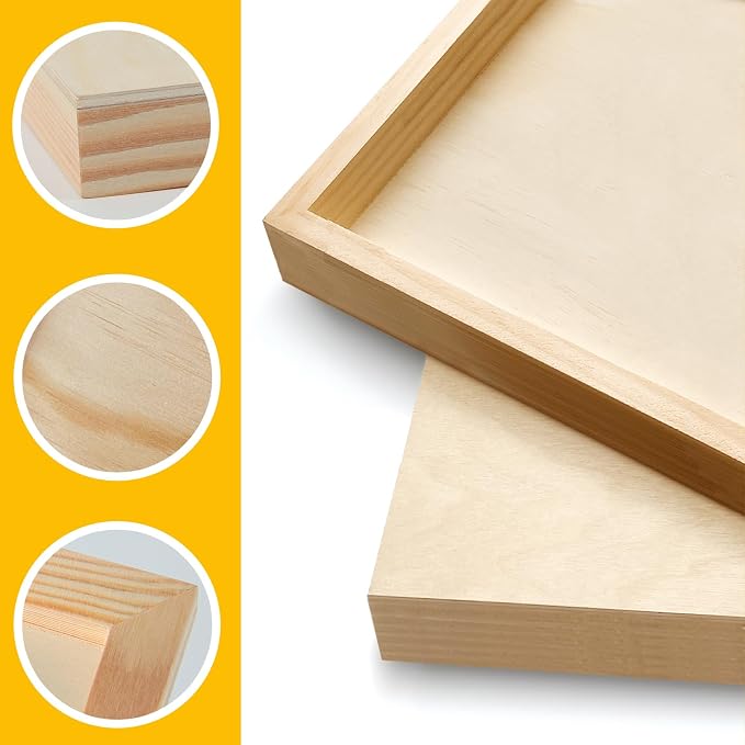 Falling in Art 2 Pack 8x8'' Unfinished Gallery Birch Wood Canvas Panels | Birch - Image 5