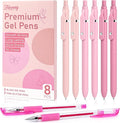 Fenmay 8 Pcs Gel Pens with Black & Pink Ink, 0.7mm Fine Point Smooth Writing by %E2%80%8EFenmay