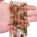 Songxi 5x8mm Natural Watermelon Rind Stone Rondelle Beads, Gemstone by SongXi