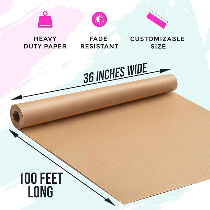 Large Brown Kraft Paper Roll - Image 2
