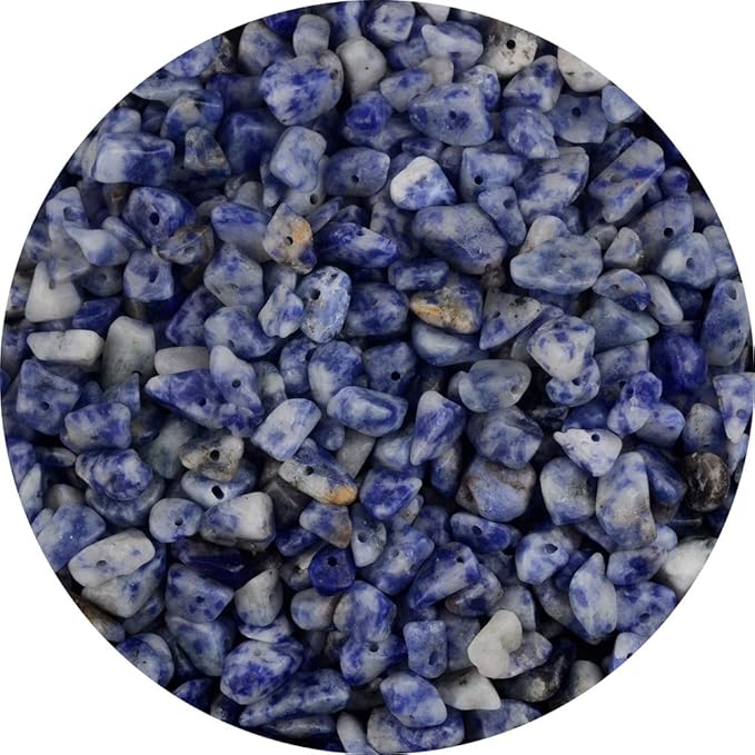 Natural Chip Stone Beads Blue Sodalite 5-8mm About 400 Pieces Irregular by Cmidy