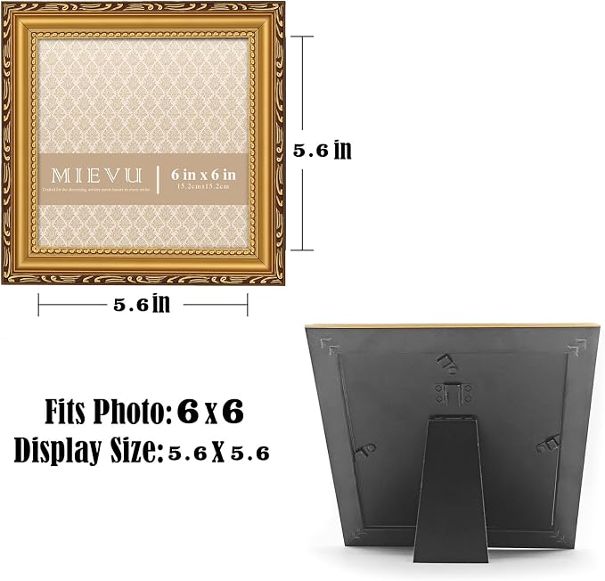 6×6 Picture Frame Gold - Image 5