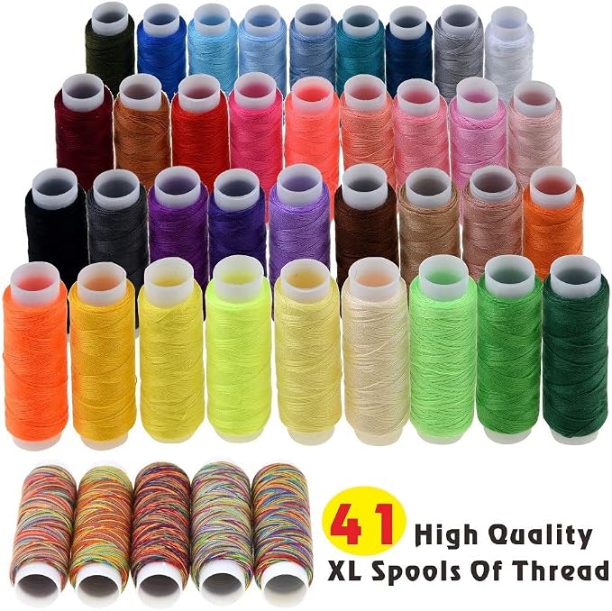INSCRAFT Sewing Kit, 200 Premium Sewing Supplies, 41 XL Thread Spools, Suitable - Image 3