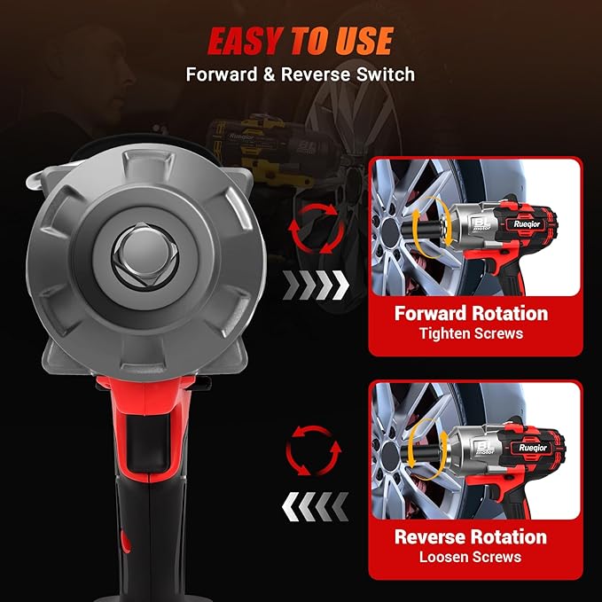 Cordless Impact Wrench 3/4" for Milwaukee 18V Battery, Impact Wrench 1500FT-LBS(2000N.m) High Torque Brushless Electric Impact, with 3 Speed Modes Power Impact Driver