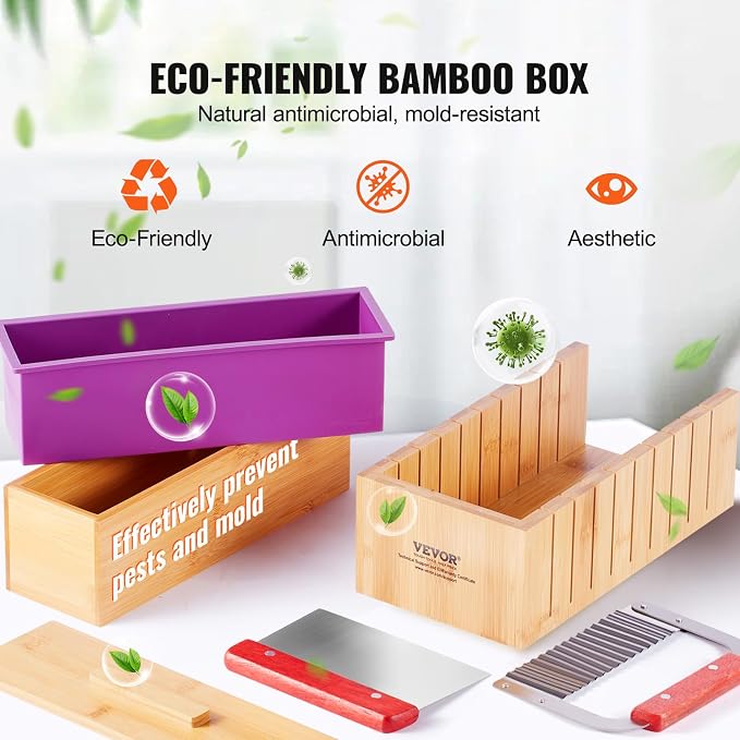 VEVOR Soap Making Kit, Bamboo Cutting Box and Inner Box - Image 4