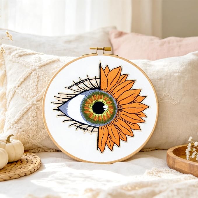 Crafmanoe Sunflower Eyes Embroidery Kits - Image 2