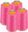 AK Trading 4-Pack NEON Flamingo All Purpose Sewing Thread Cones of High Tensile by Fabrics%7CEventDecor%7CCrafts%7CUpholsteryFoam