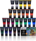 Artecho Professional Acrylic Paint Set, 24 Basic Colors Tubes Art Craft Paints by Artecho