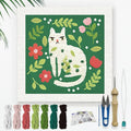 Doodlream Cat Leaf DIY Punch Needle Embroidery Kit by Doodlream