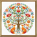 FREEBLOSS 11CT Cross Stitch Kits Tree of Animals Pattern Stamped Cross Stitch by FreeandCreativeCraftsArt