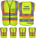 BeautyWill Custom Safety Vest Logo Class 2 High Visibility Reflevtive Vest Outdoor Protective Workwear