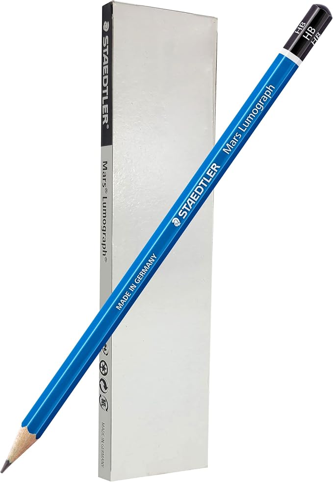 STAEDTLER Mars Lumograph HB Graphite Art Drawing Pencil, 6 Pencils by Staedtler