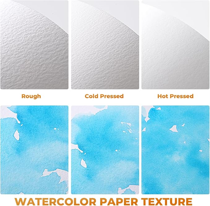 Fuumuui 9×12 Watercolor Paper Block, Textured Rough 100% Cotton Watercolor Paper - Image 7