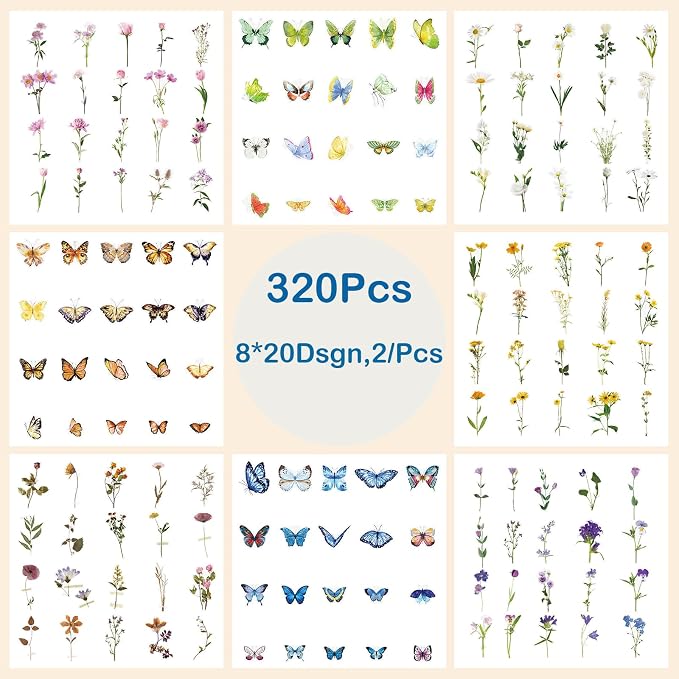Ychsring Butterfly Floral Stickers Bulk - Image 5