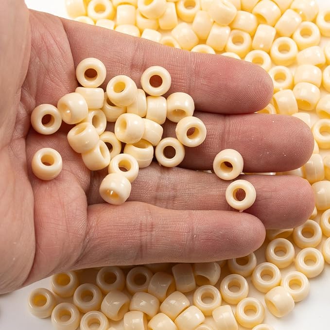 Gxueshan 1000 Pcs Acrylic Pony Beads 6x9mm Pony Beads Bulk DIY - Image 4