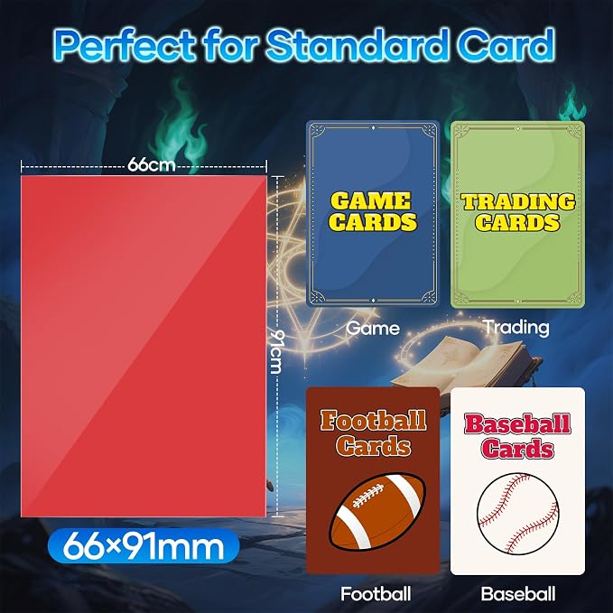 500 Counts Red Card Sleeves, Matte Sleeve Deck Card Protectors, Trading Card - Image 5