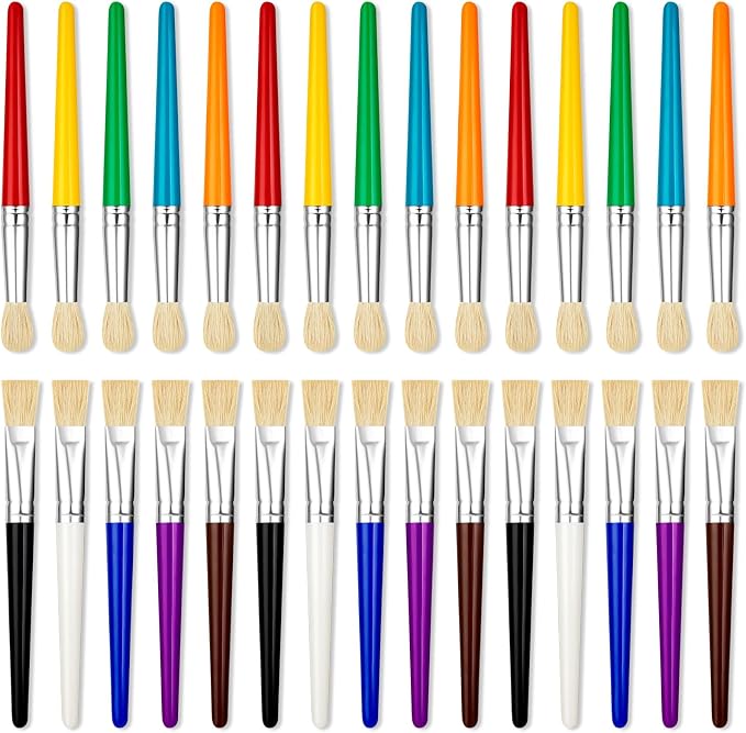 YGAOHF 30 Pcs Paint Brushes for Kids by YGAOHF