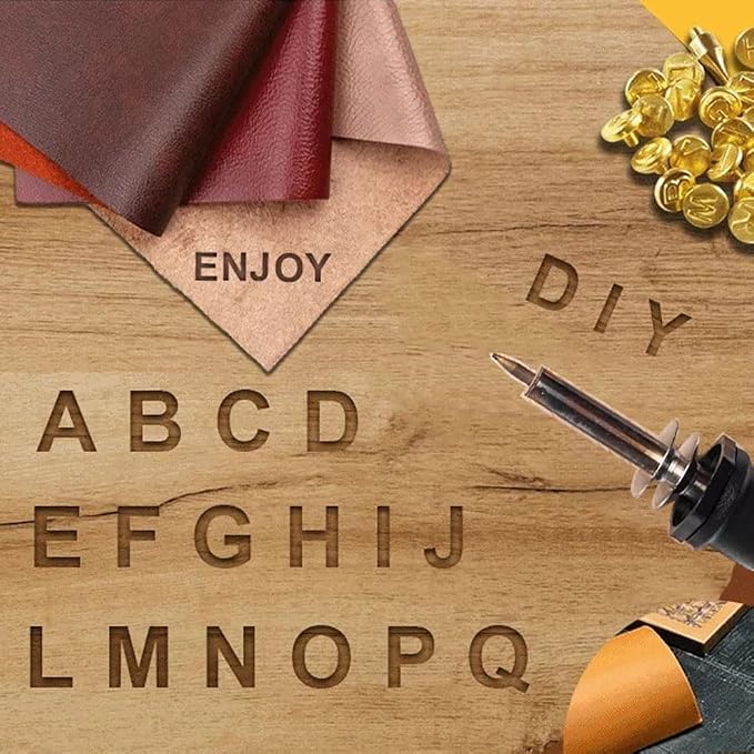 Wood Burning Pen Leather Pyrography Tool Burner Kit | 26 Letters | Temperature - Image 9