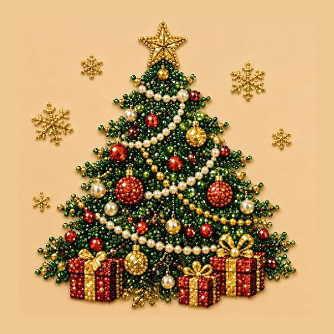 POETRYDRAW Christmas Decor Tree Garland Pearl Art Kit - Image 2