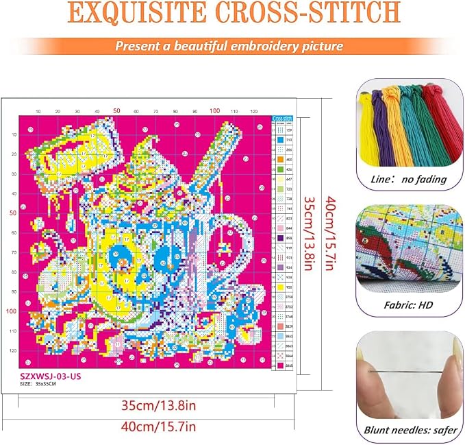KYOQFVN Halloween Counted Cross Stitch Kits - Image 2