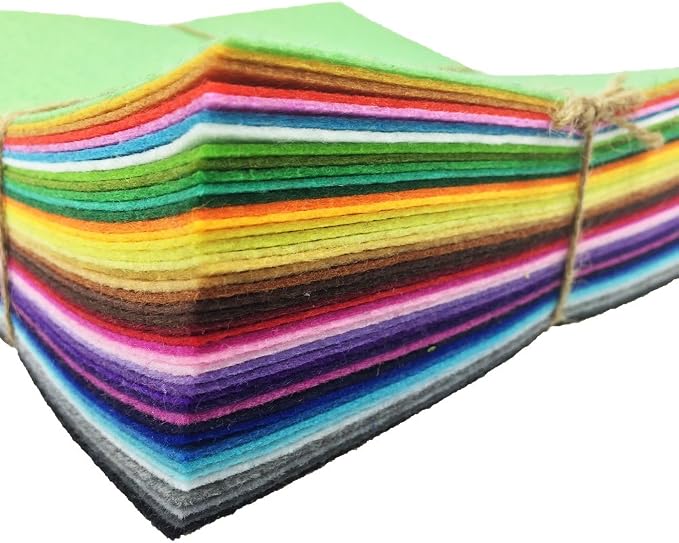 flic-flac 42pcs 8" x8“ Felt Fabric Sheet Assorted Color Felt Pack DIY Craft - Image 5