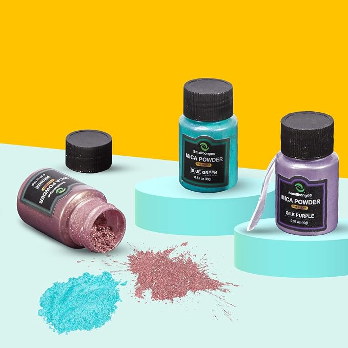 Smalltongue Mica Powder for Epoxy Resin, 36 Colors, 0.35 oz Bottles Mica Glitter - Image 7