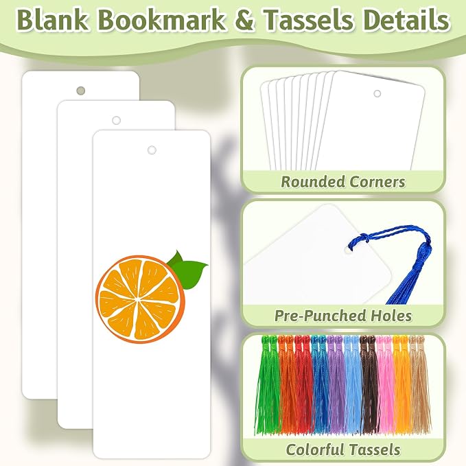 200 Sets Blank Bookmarks to Decorate - Image 3